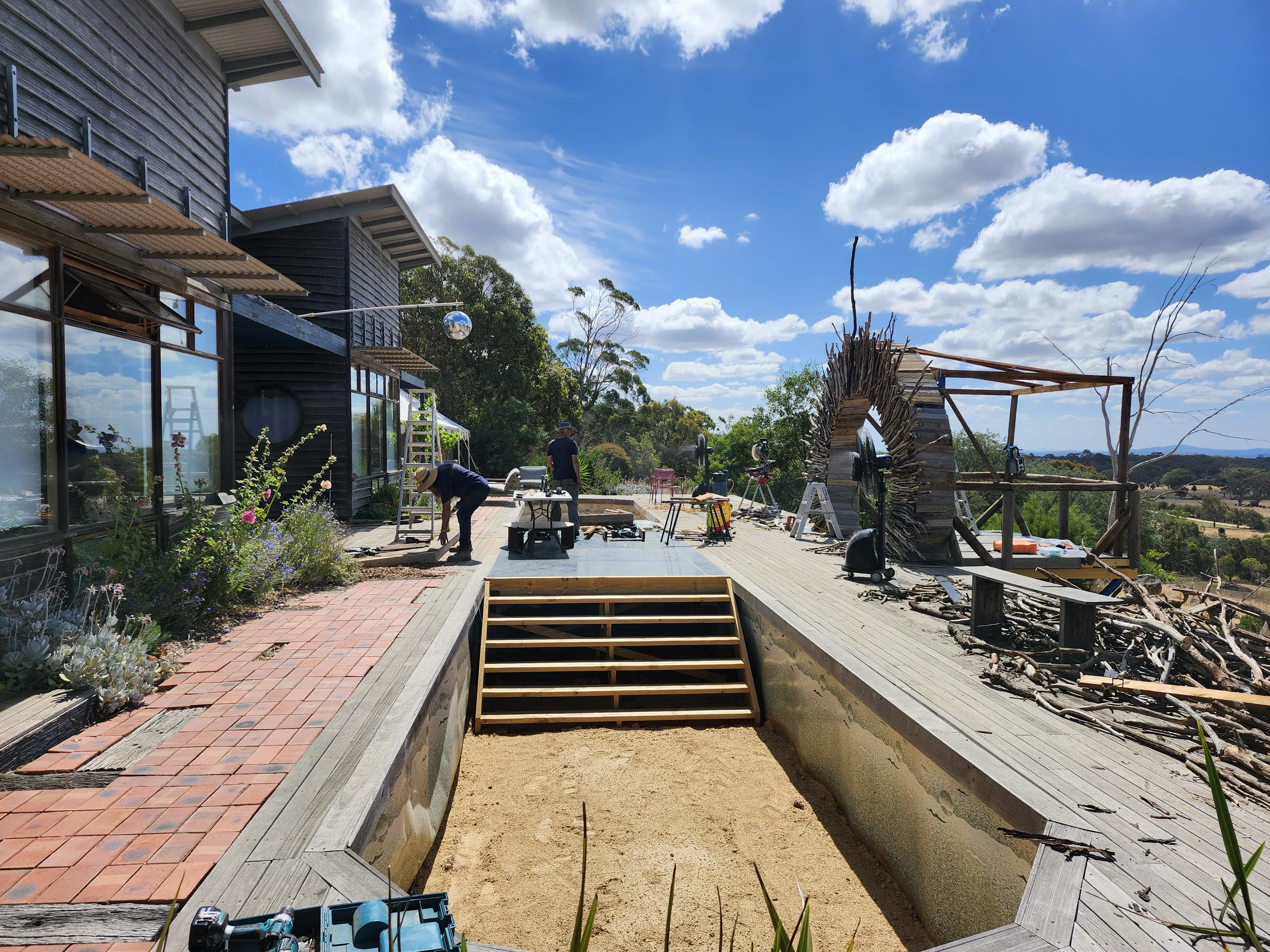 Hardwood deck